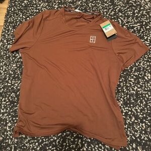 Nike Court Men Short Sleeve Brown Tee